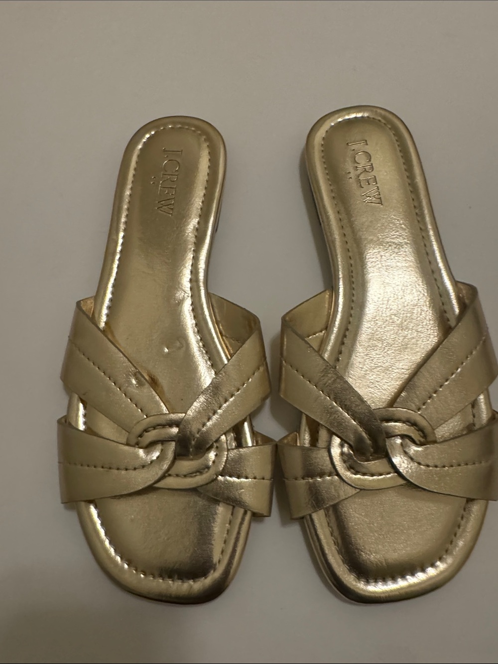 NWOT J.Crew Women golden sandals